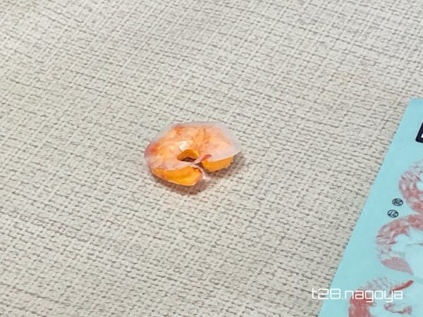 エビパーツにシールを貼る