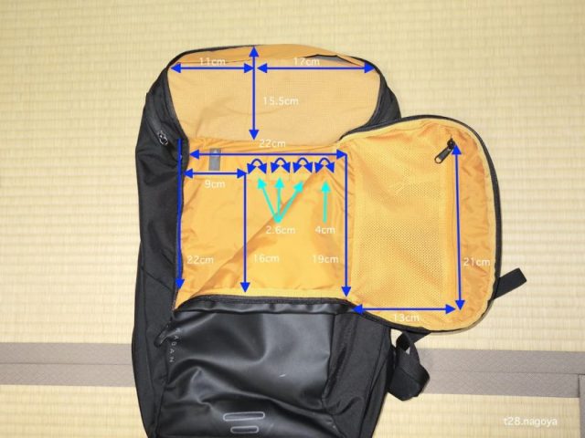 ポケットのサイズ