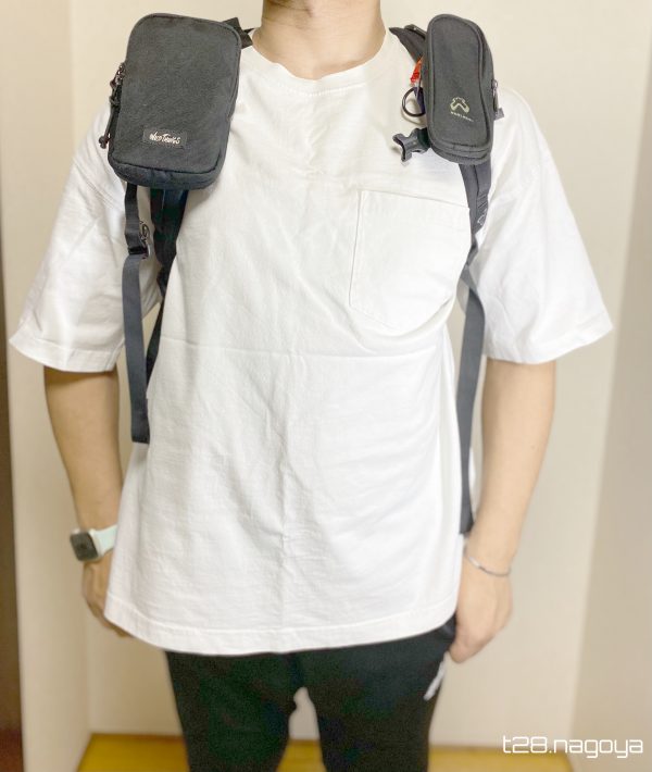 Tシャツにリュック