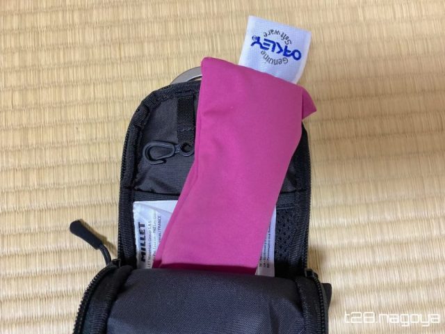 ポーチにサングラス
