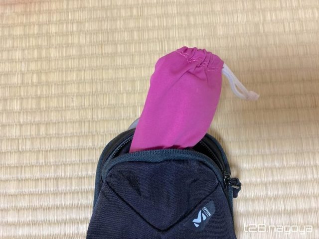 ポーチにサングラス